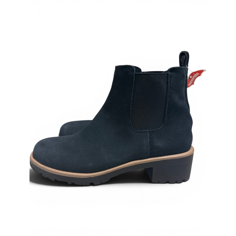 NWOT Blondo Matilda Waterproof Black Suede Chelsea Lug Sole Boots 9M Women's - Picture 3 of 8